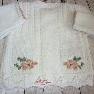 PDF Knitting Pattern Baby Cardigan Peach Blossom P111 - Etsy