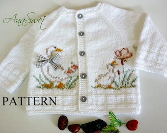 PDF KNITTING PATTERN  Ducklings P013  Sizes: 12-18 months / 18-24months / 3years