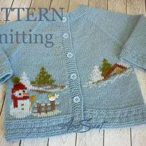PDF Knitting pattern Winter in the forest.P066 Sizes: 6-12months / 12-18 months / 2years / 3- 4years