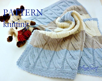 PDF knitting pattern Baby Blanket