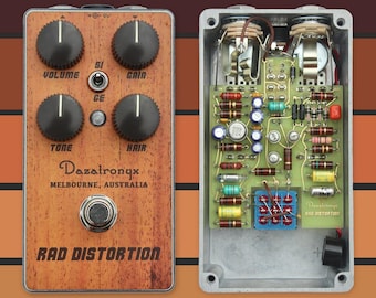 Dazatronyx Rad Distortion XL (Rat). Hand made in Melbourne Australia. 10 Year warranty. LM308 chip.