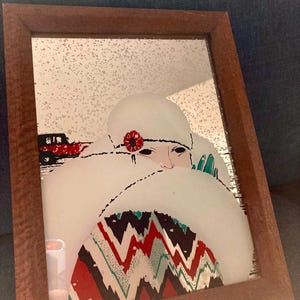 Vintage small Picture Mirror taken from a design for Vogue magazine.