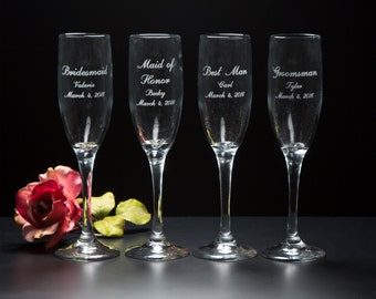 Bridal Party Champagne Flutes