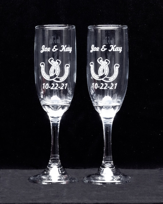 Rustic Wedding Champagne Flutes