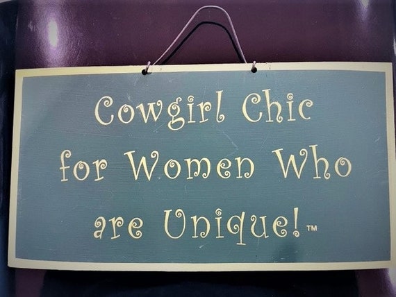 Cowgirl Chic Tin Sign