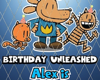 Invitación de cumpleaños para hombre perro