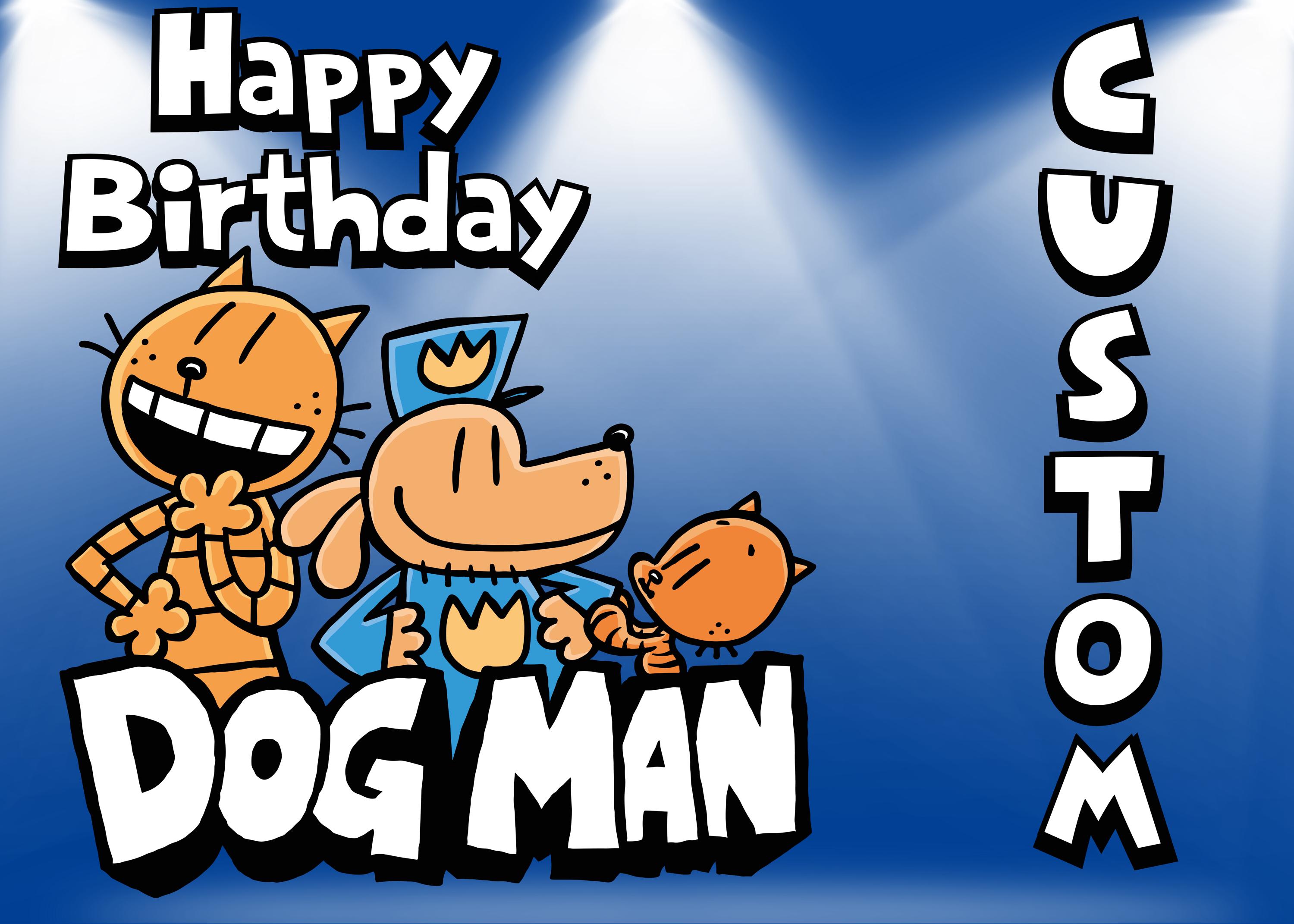 Personalized Dog Man Birthday Cardprinted Product Etsy