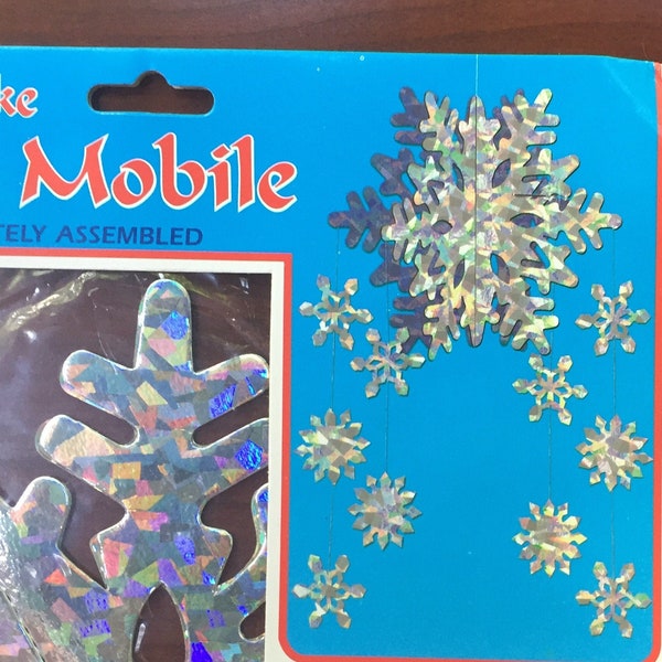 Vintage Snowflake Mobile - 22 inch Winter Party Decoration - Christmas Snowflake Hanging Mobile - Christmas Decoration - 5 Remaining