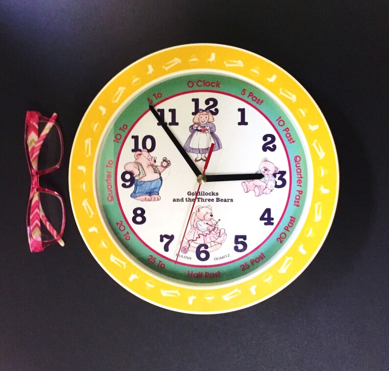Vintage Children's Clock Learn to Tell Time With Etsy