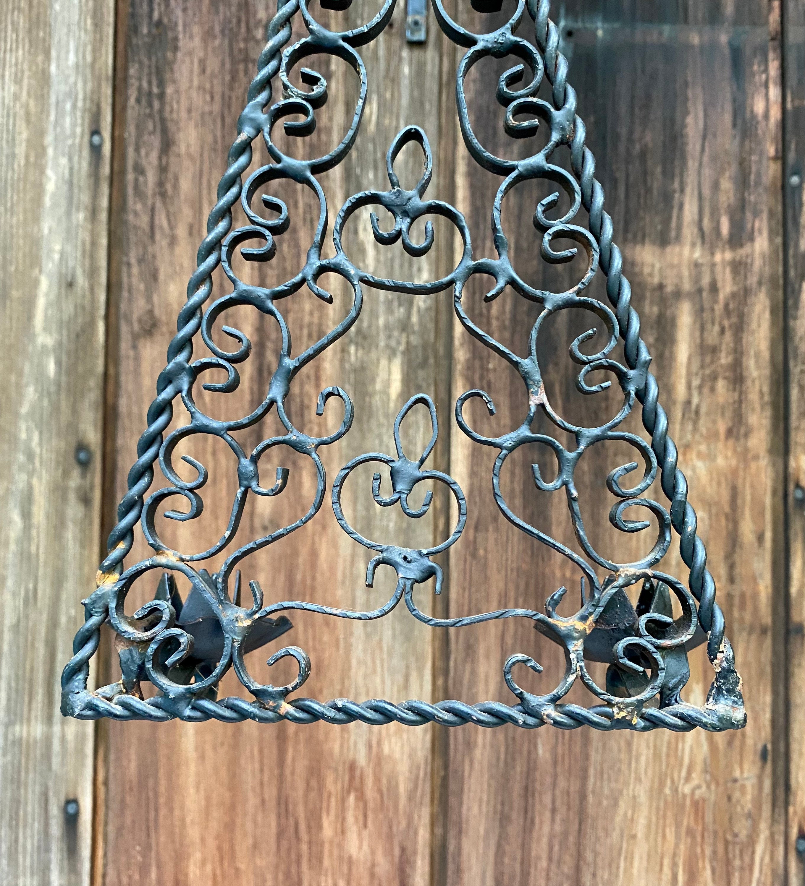 Vintage Wrought Iron Candle Wall Sconce Spanish Gothic Etsy