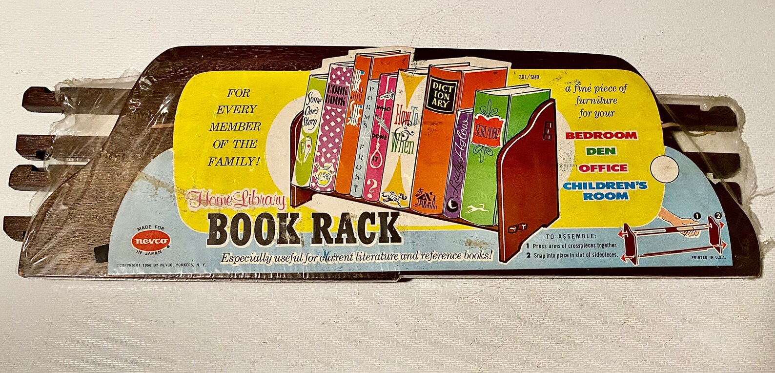 Vintage Tabletop Wooden Bookshelf Wood Book Rack Mid Etsy