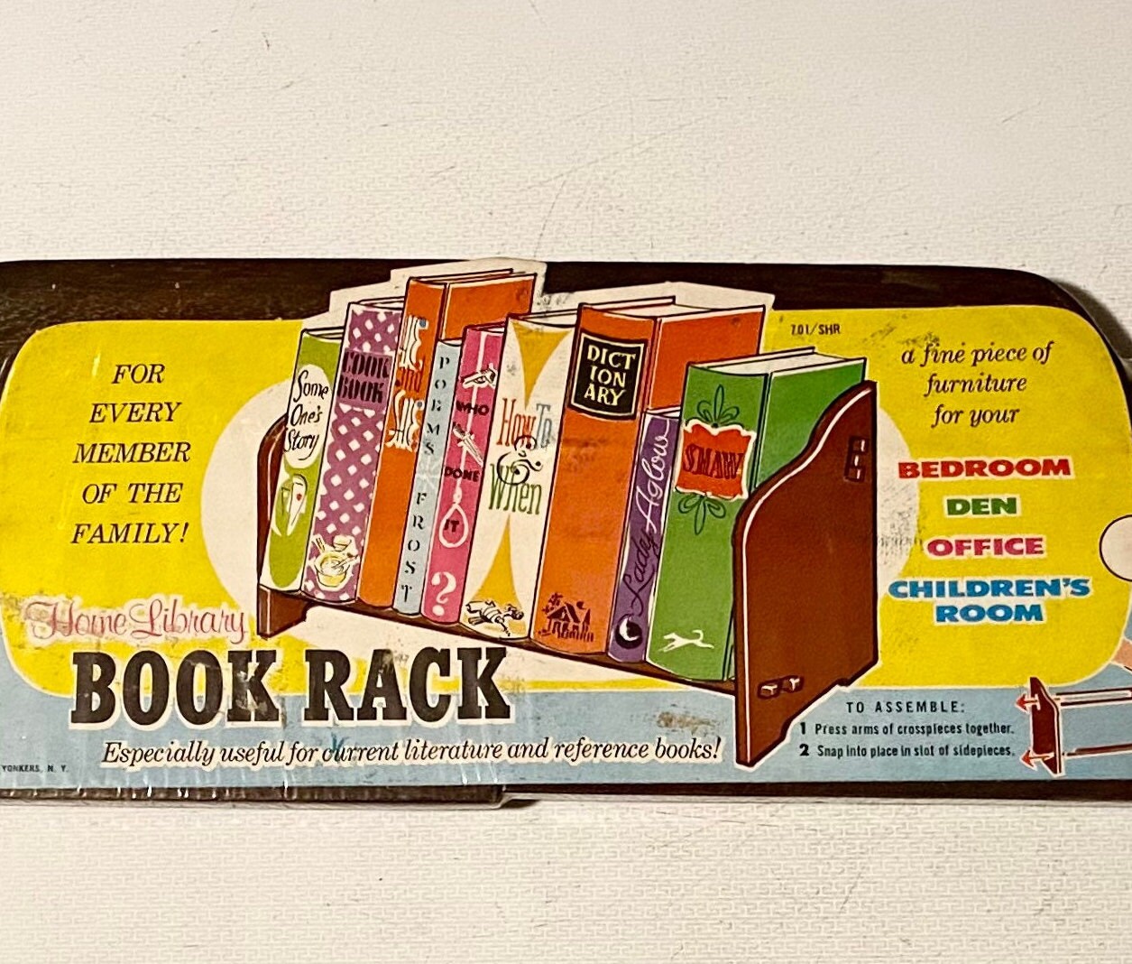 Vintage Tabletop Wooden Bookshelf Wood Book Rack Mid Etsy