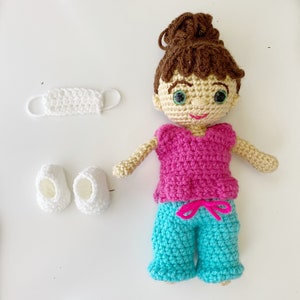 Nurse Doll Crochet Pattern / Amigurumi Doll Pattern / Crochet Health Care Worker