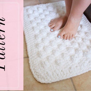 Bath Mat Crochet Pattern / Bobble Bath Mat Crochet Pattern / Crochet Rug Pattern / Crochet Floor Mat / Crochet Bath Rug Pattern