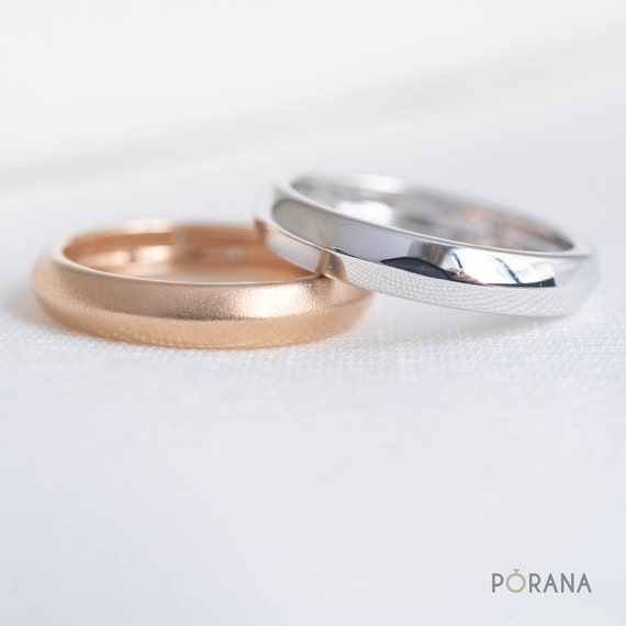 The Knife-Edge Minimalist Band, couple ring