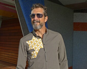 Men's Dress Shirt with Custom Applique: MEDIUM