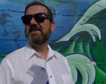 Men's Dress Shirt with Custom Applique: X-LARGE