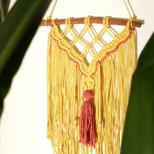 Wall hanging oriental macrame (sunshine) - boho home decoration - ecofriendly natural cotton and cinnamon