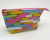 Project Bag | Knitting Bag | Knitting Project Bag | Zippered Project Bag | Wedge Bag | Knitting Notion Bag | Pink Pencil | Pencil Case