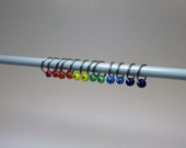 Small Knitting Stitch Markers | Snag Free Stitch Markers | Snagless Stitch Markers | Rainbow Stitch Markers