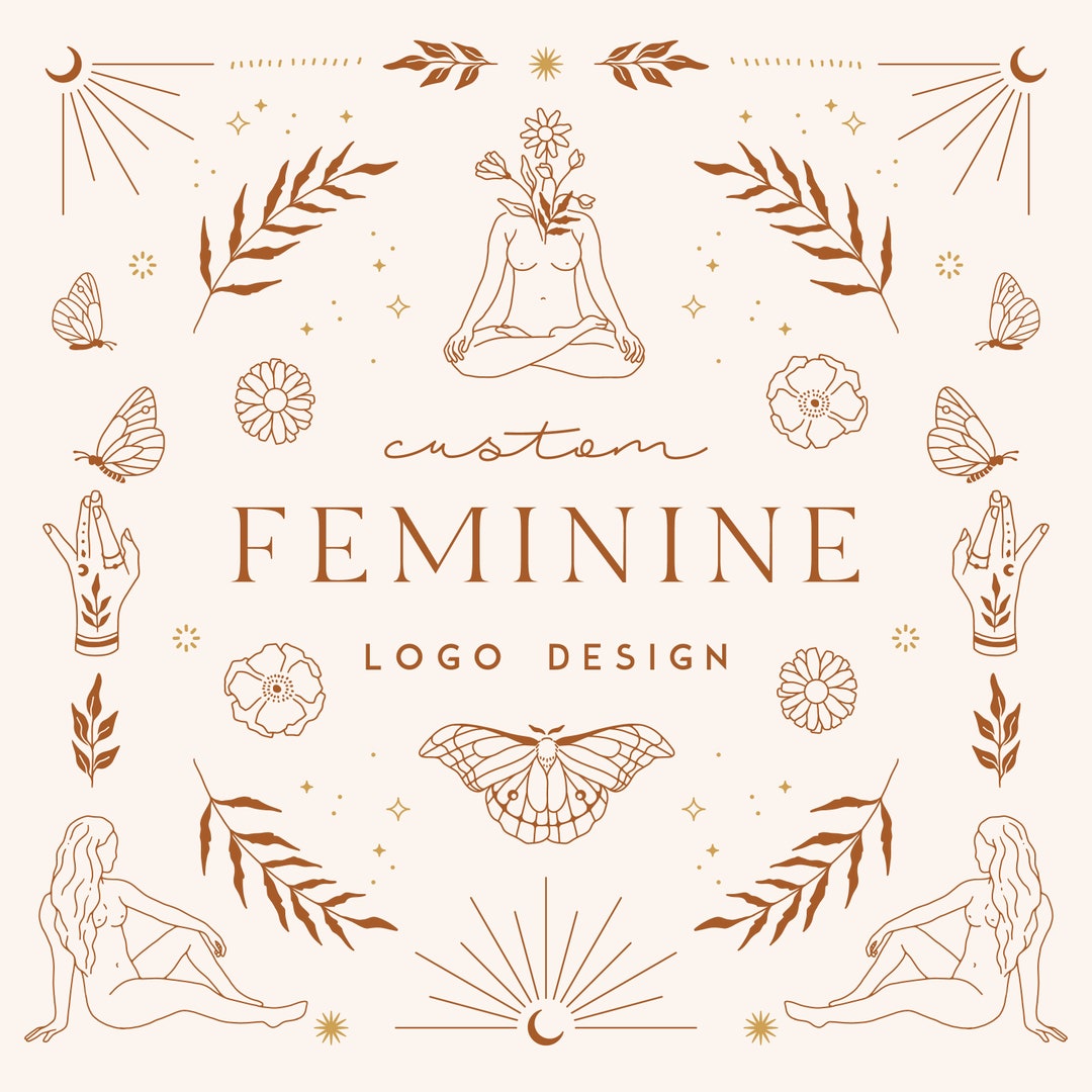 Feminine Logo Hand Logo Makeup Logo Hair Stylist Logo Custom Made Logo ...