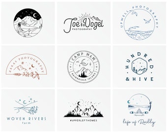 Travel Logo - Tree Logo - Mountain Logo  - Photography Logo - Logo Creation - Logo Designer - Custom Made Logo - Business Logo Design