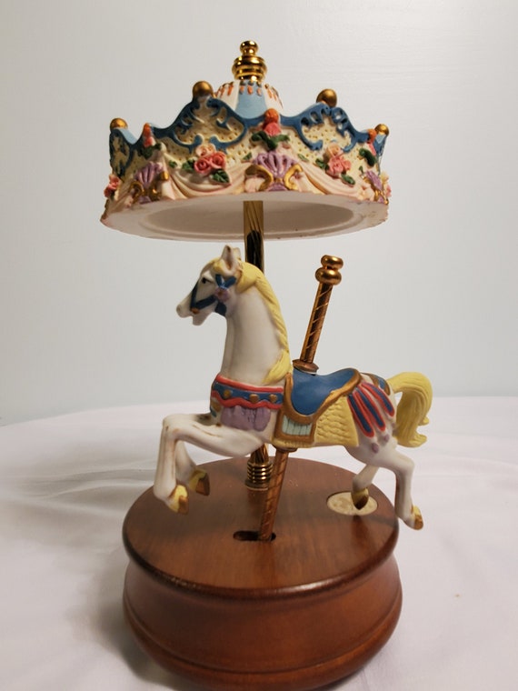 Music Box Carousel Horse Collection 2nd Edition Windup Music Etsy