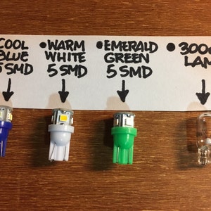 10 - 8V-led wedge base lamps/Pioneer SX models -Sansui-McIntosh-Kenwood-Realistic receivers/ see pics !! mix or match colors!!