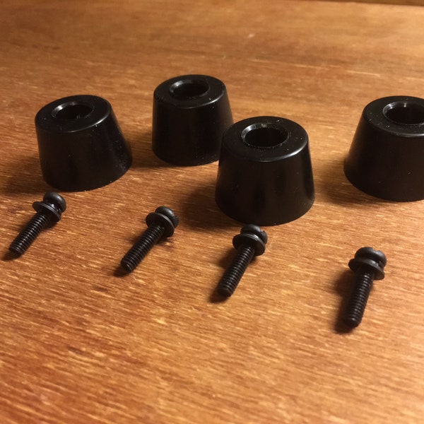 4 Rubber Feet W/Screws Audio Gear Parts for Marantz,Pioneer,Sansui vintage stereo receivers