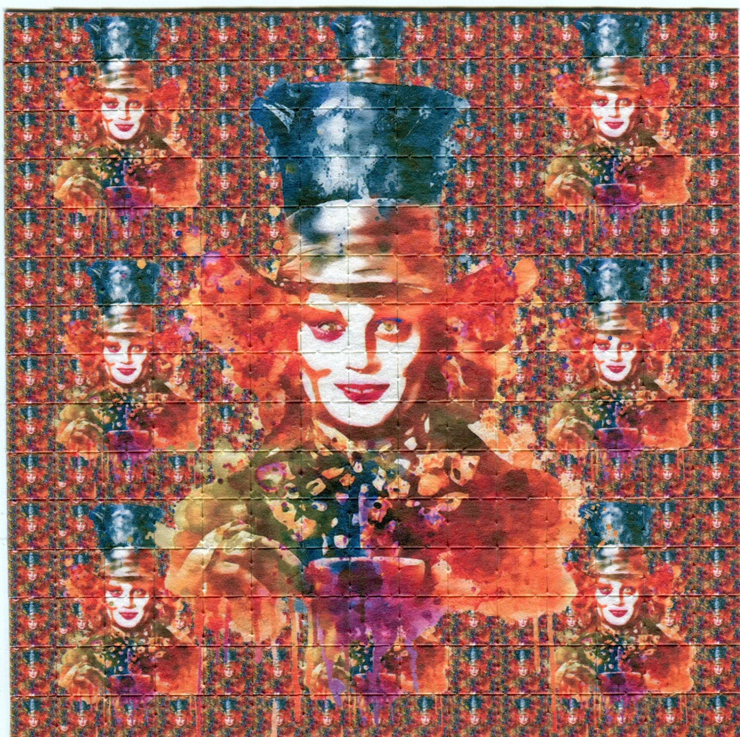 Psychedelic Blotter Art Print perforated sheet 225 hits Rick Etsy