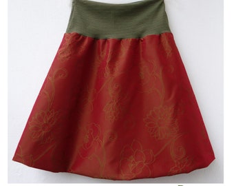 Noble taffeta skirt floral pattern