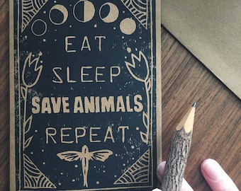 Save animals Postcard