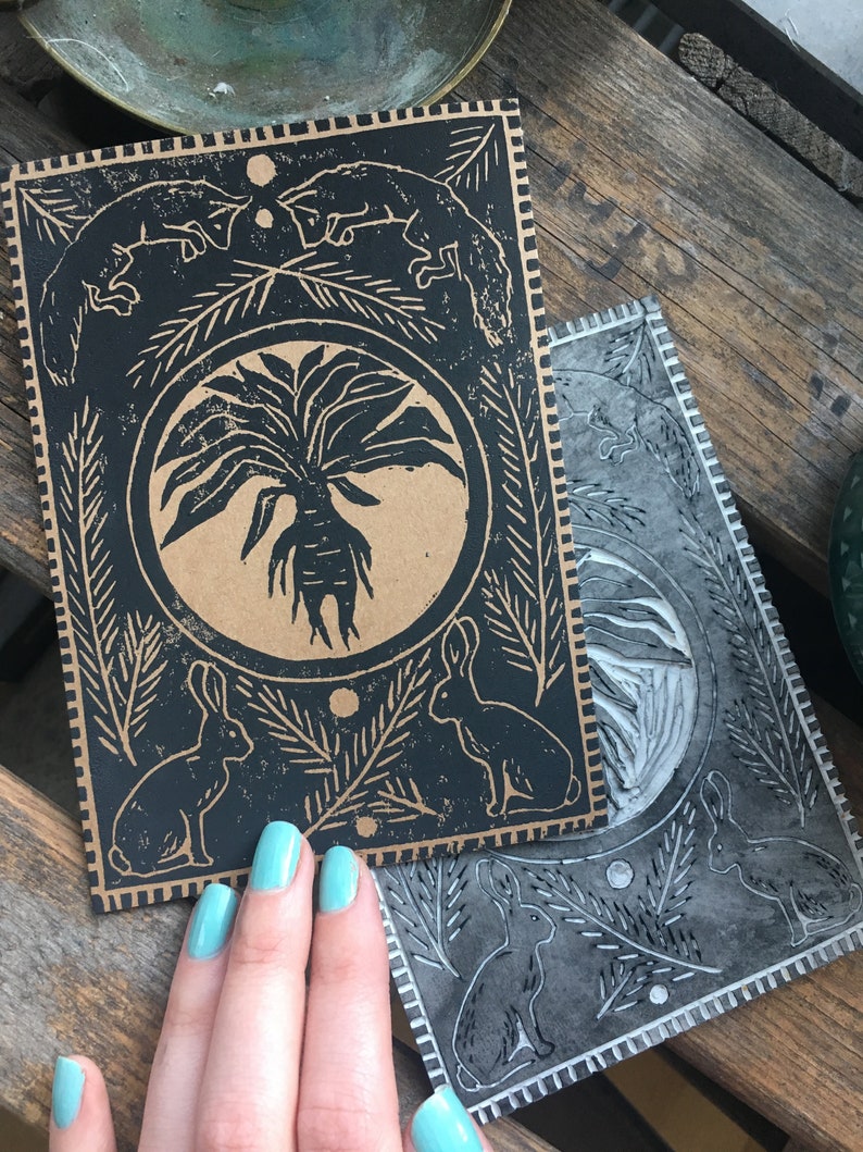 Handprinted Card Mandrake