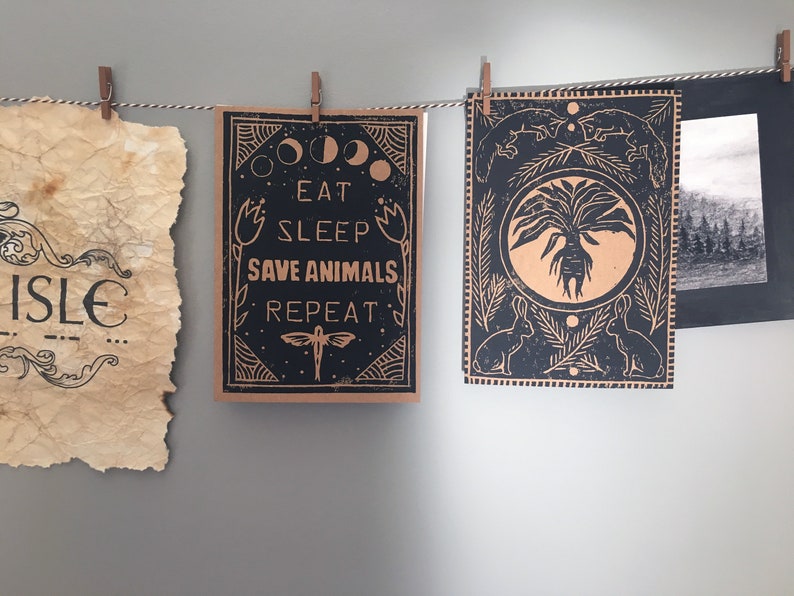 Handprinted Card Mandrake