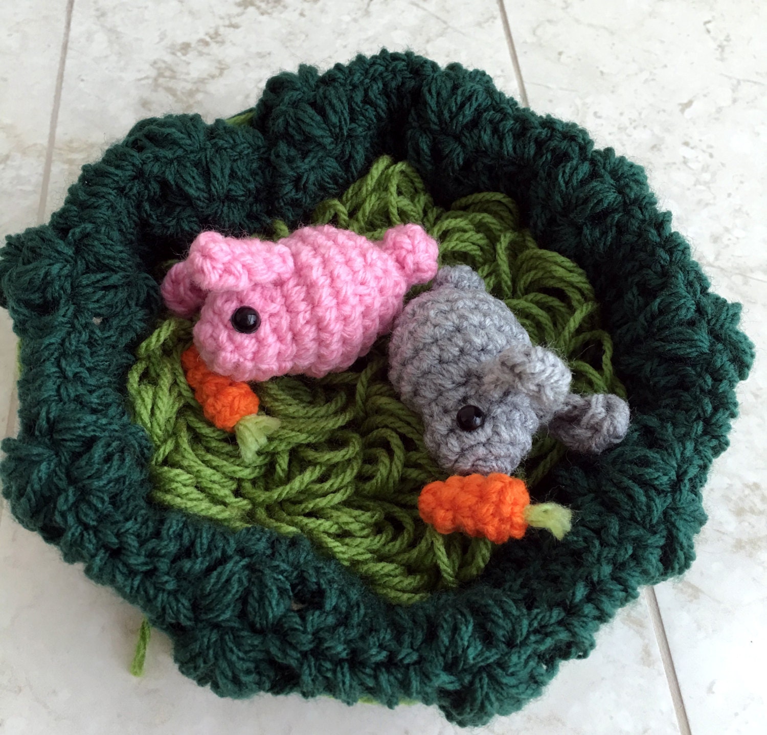 Crochet Bunny in a Bag PATTERN Amigurumi Easter Drawstring - Etsy Singapore