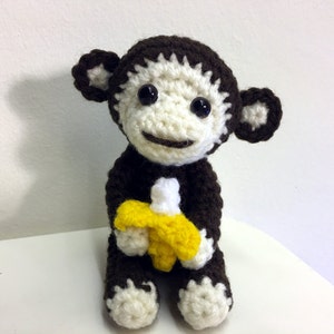Crochet Marcel the Monkey Amigurumi Pattern, Monkey, Banana, baby, Year of the Monkey, baby, kids, toddlers