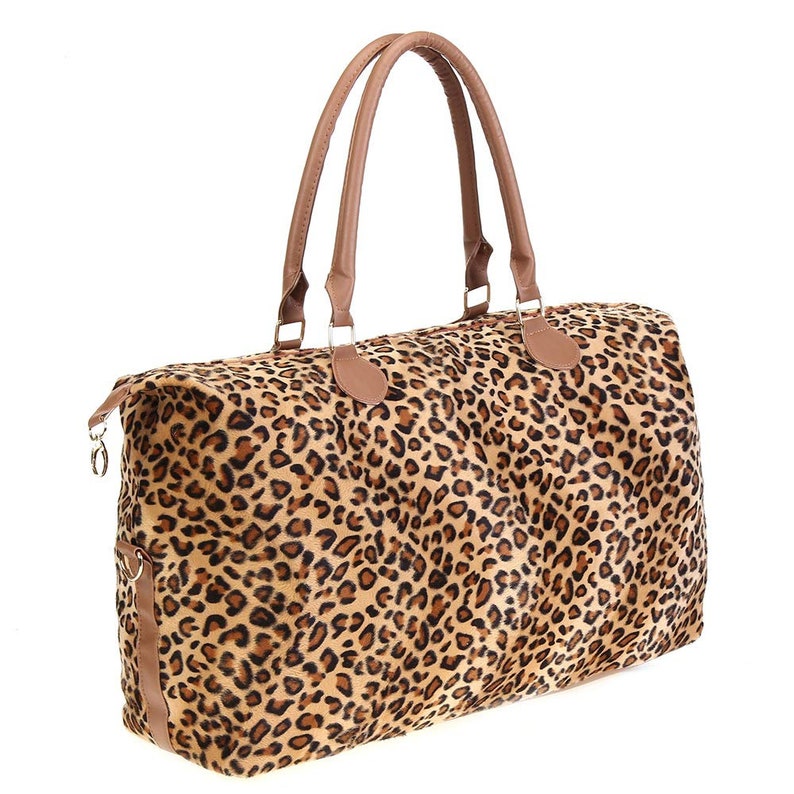 monogrammed leopard bag