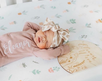 Monogrammed Lovedbaby Organic Footie | Personalized Baby Coming Home Outfit | Monogrammed Baby Gift