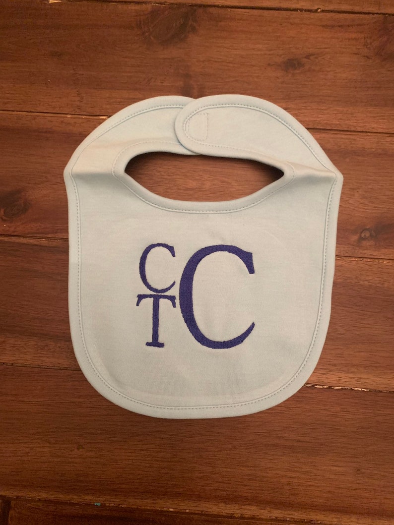 Baby Boy Monogrammed Bib Monogrammed Baby Bib Monogrammed Etsy