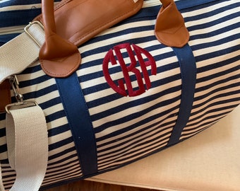 Borsa da weekend con monogramma / Borsa da notte con monogramma / Regalo personalizzato / Bagaglio a mano con monogramma