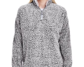 blank sherpa pullover