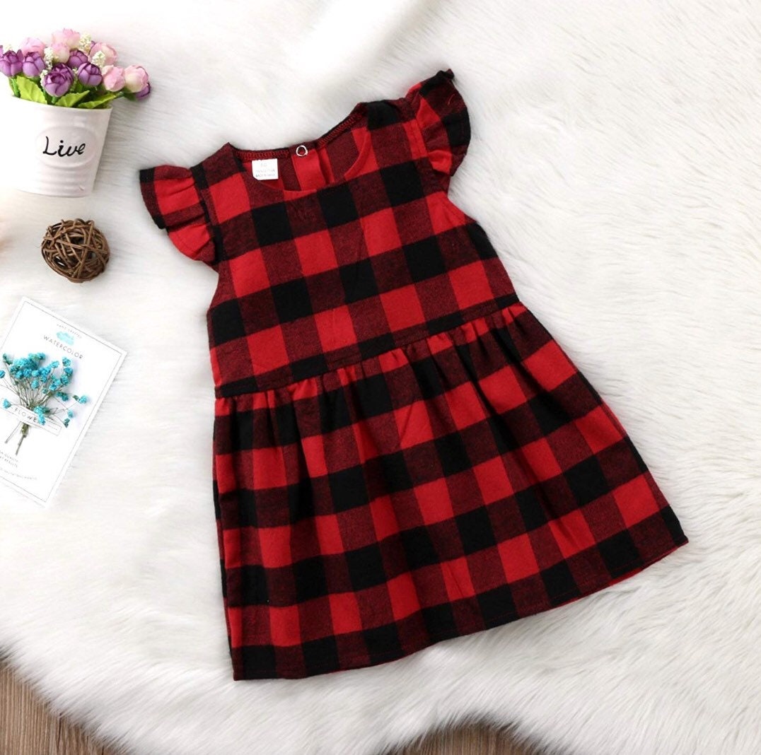 red check dress baby girl