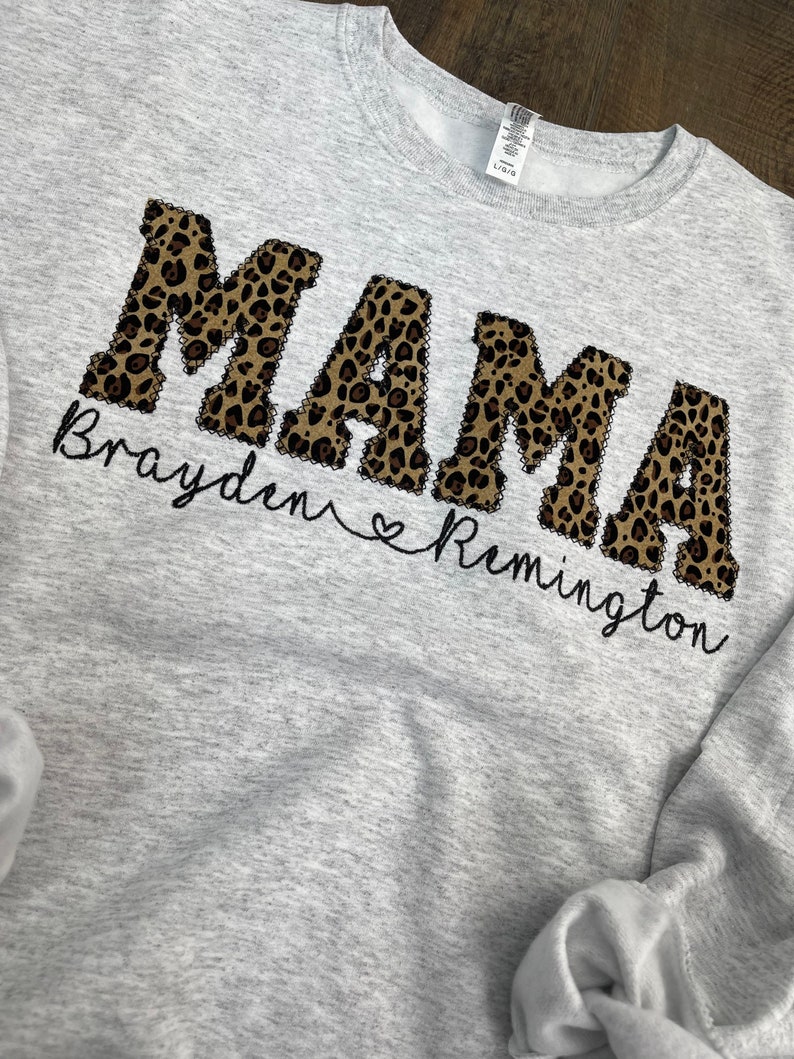 MAMA Leopard Round Neck Sweatshirt main image 0