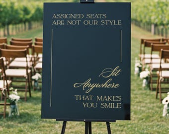 Open Seat Wedding : Sit Anywhere Sign