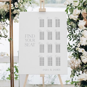 Find Your Seat, Wedding Seating Chart, Table Plan