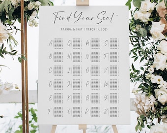 Wedding Seating Chart - Acrylic Seating Chart - Wedding Welcome Sign - Welcome to our Wedding Sign