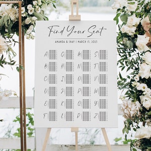 Acrylic Wedding Seating Chart: Elegant Reception Welcome Sign