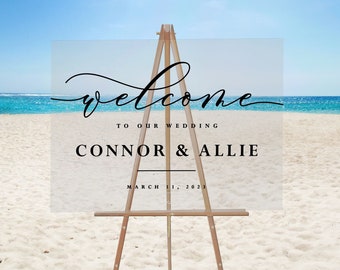 Beach Wedding Welcome Decor Signs, Beachy Wedding Center Pieces