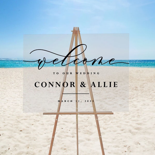 Beach Wedding Welcome Decor Signs, Beachy Wedding Center Pieces