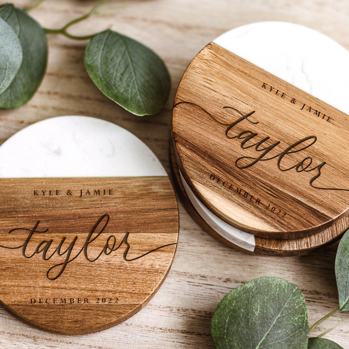 Personalized Coaster, Wedding Gift, Bridal Shower Gift, Engagement Gift, Anniversary, Engraved Coaster Set, New Home, Housewarming Gifts - Etsy